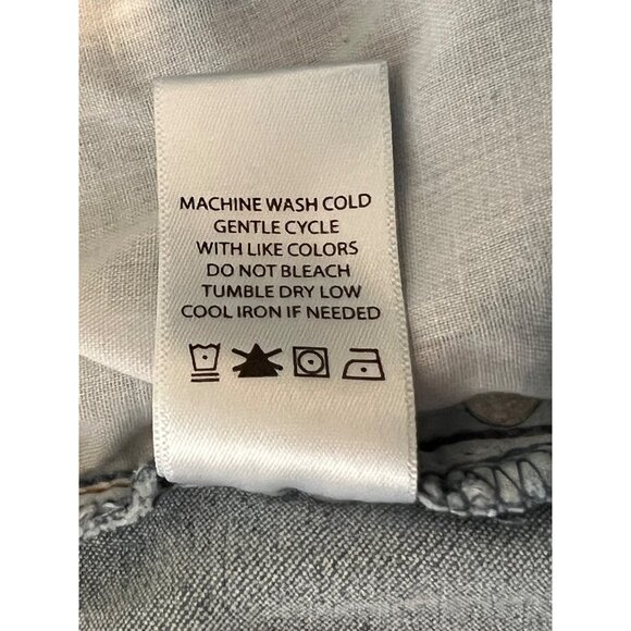 The Pioneer Woman Embroidered Floral Capri Wide-Leg Jeans 2X Frayed Hem Stretch - Picture 5 of 9